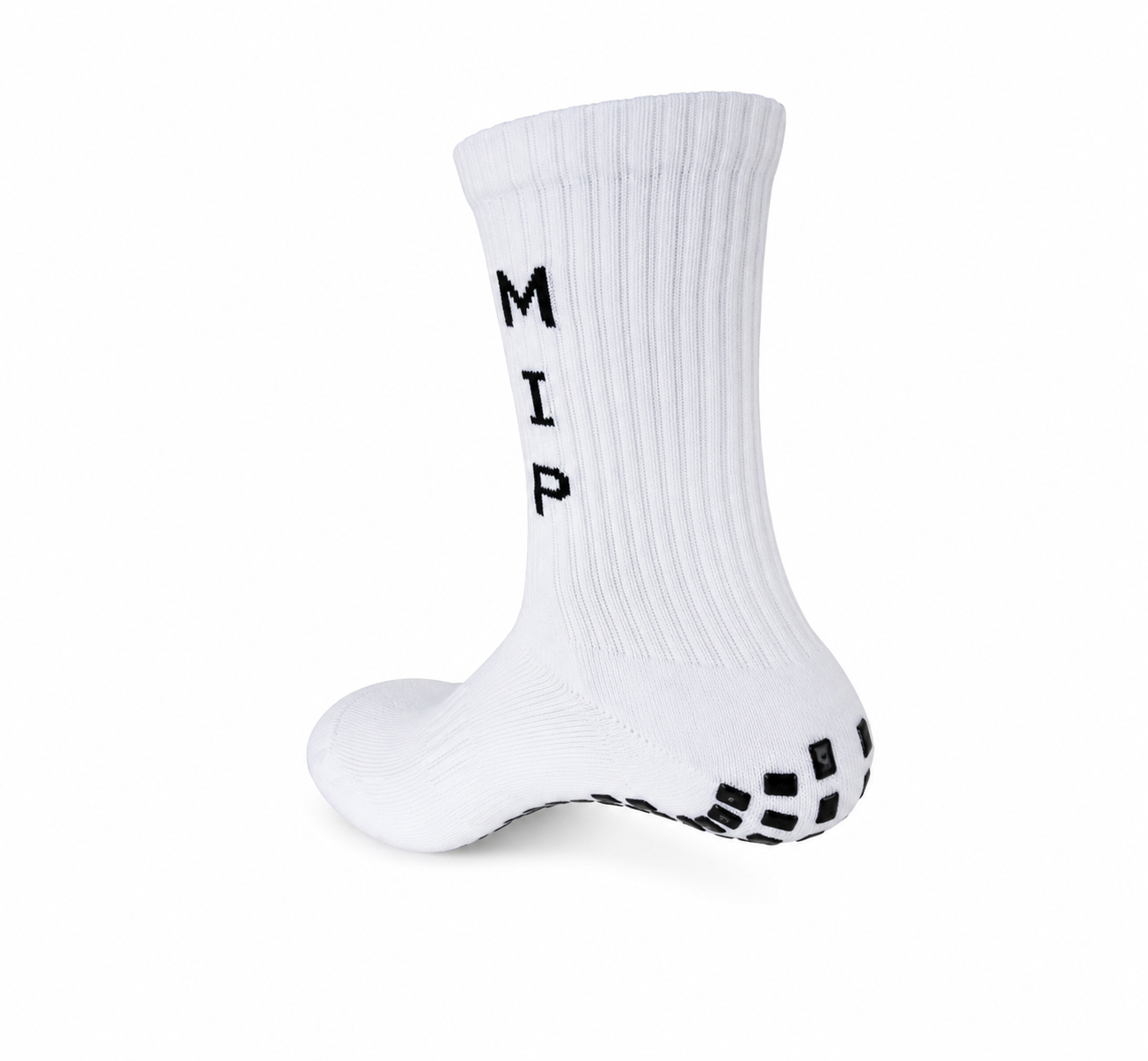 White Calf Length Grip Socks (4 Pairs)