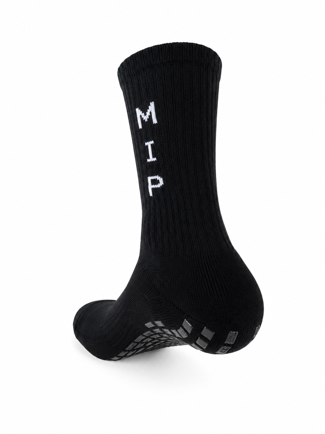 Black Calf Length Grip Socks (4 Pairs)