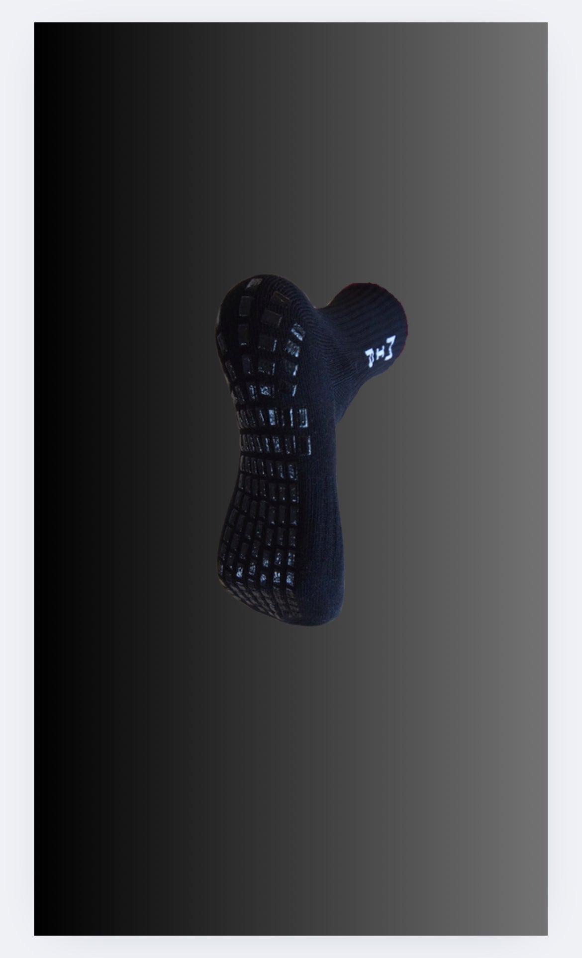 Black Calf Length Grip Socks (4 Pack)