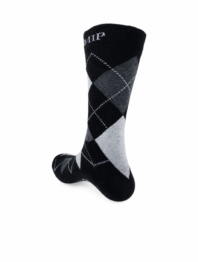 Black Golf Calf Length Grip Socks (4 Pairs)