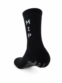 Black Calf Length Grip Socks (4 Pairs)