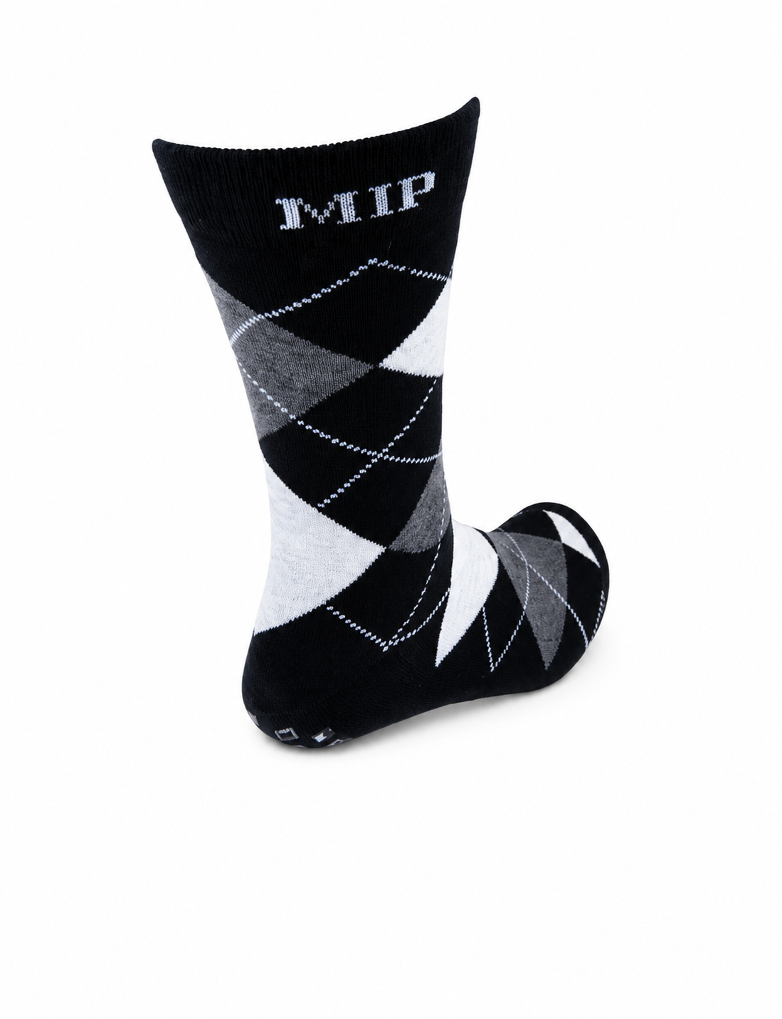 Black Golf Calf Length Grip Socks (4 Pairs)