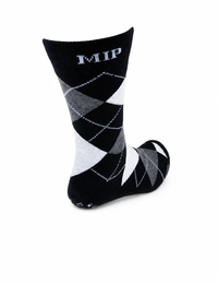 Black Golf Calf Length Grip Socks (4 Pairs)